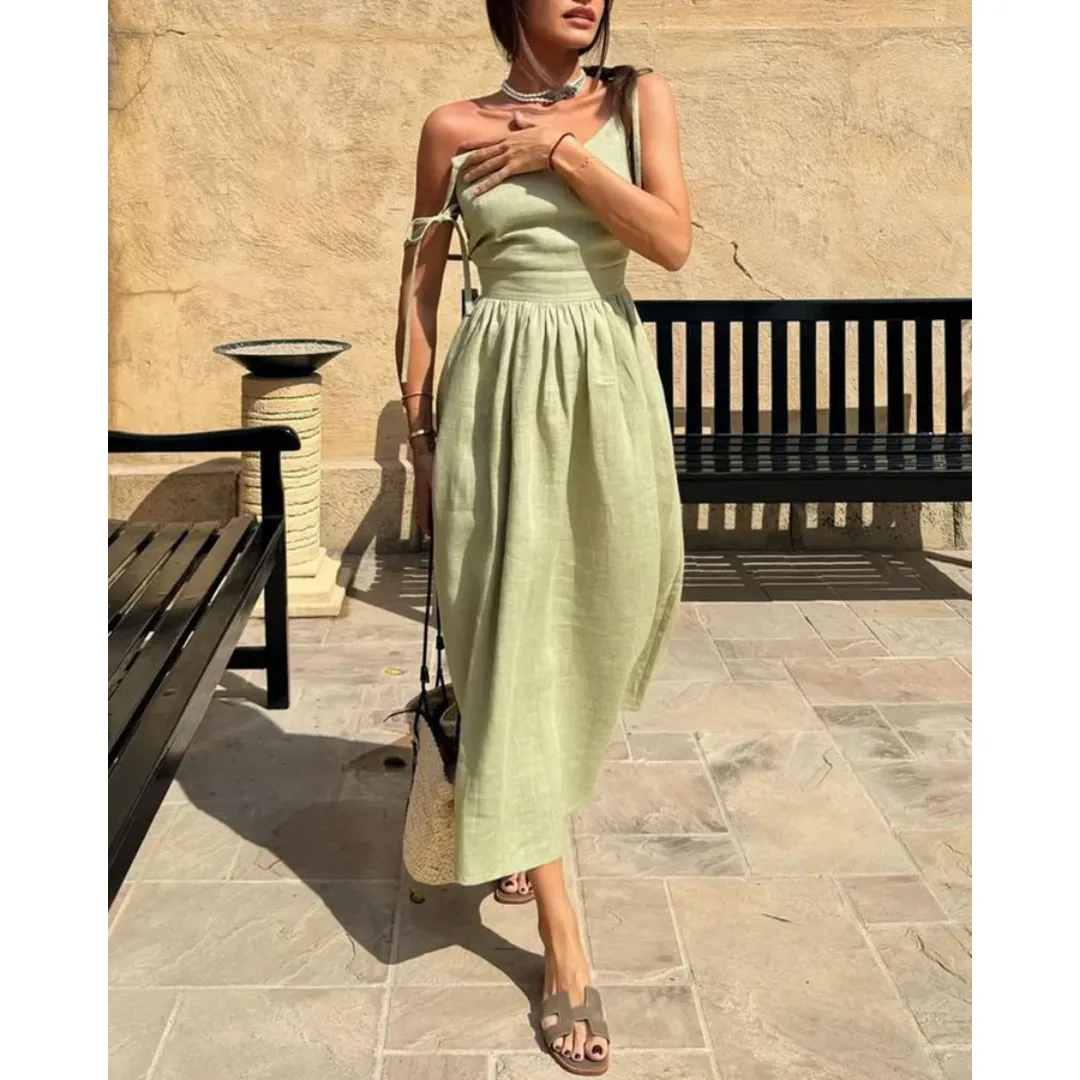 Women's Summer Backless Beach Dress | Midi