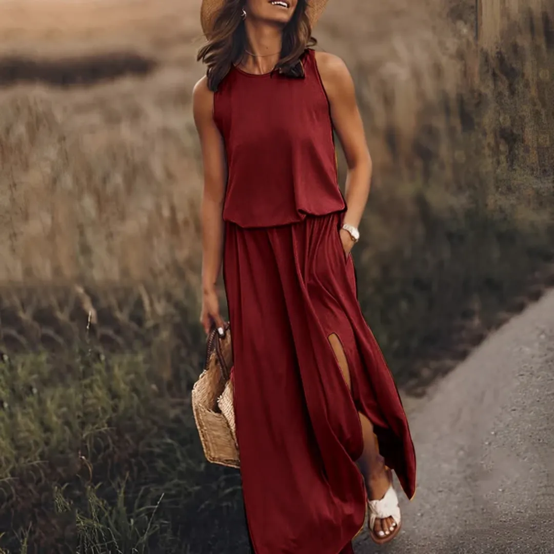 Women's Summer Vintage Beach Dress | Maxi
