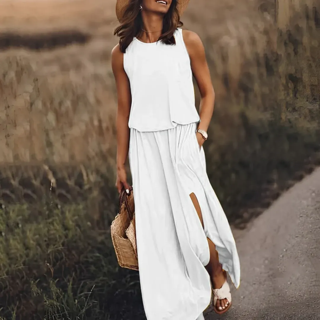Women's Summer Vintage Beach Dress | Maxi