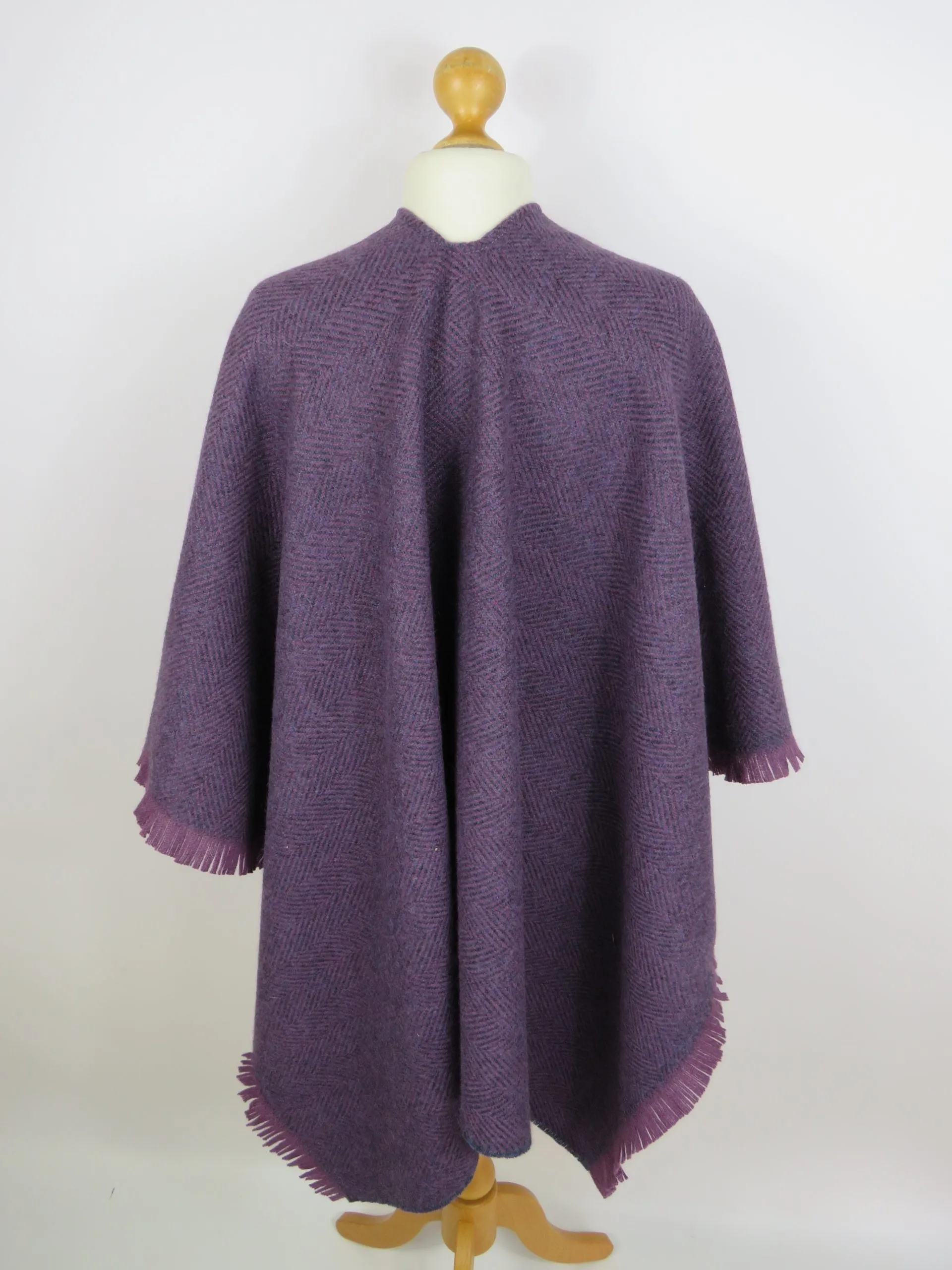 Wool Blend Cape and Pin