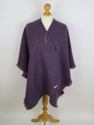 Wool Blend Cape and Pin