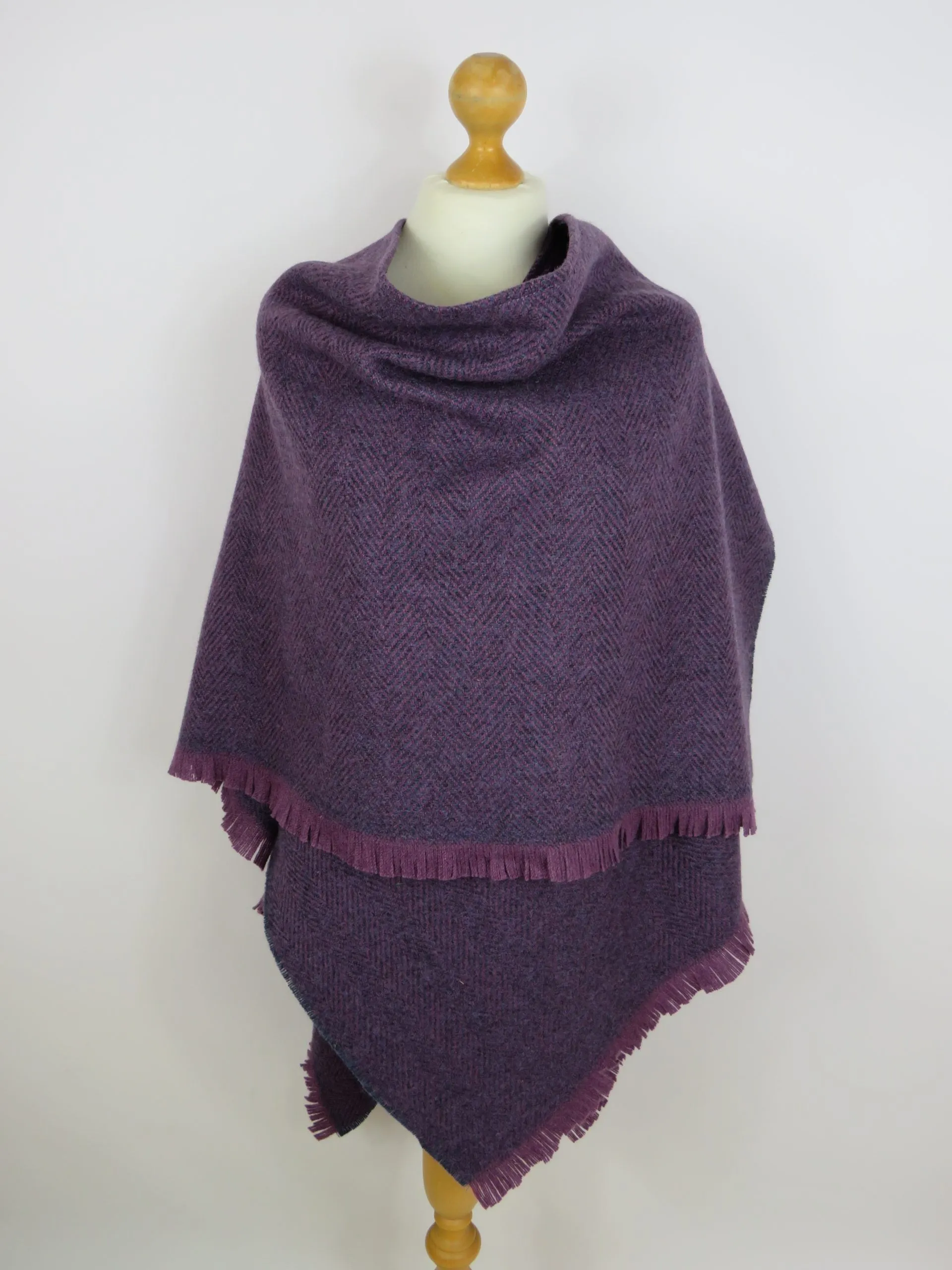Wool Blend Cape and Pin