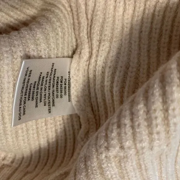 Z Supply Jayce Sandstone 3/4 Zip Pullover Sweater Women's Large Ribbed Cozy